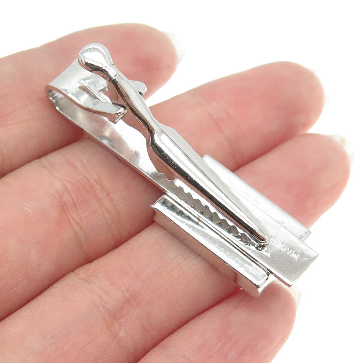 925 Sterling Silver Antique Hong Kong Abacus Tie Bar Clip