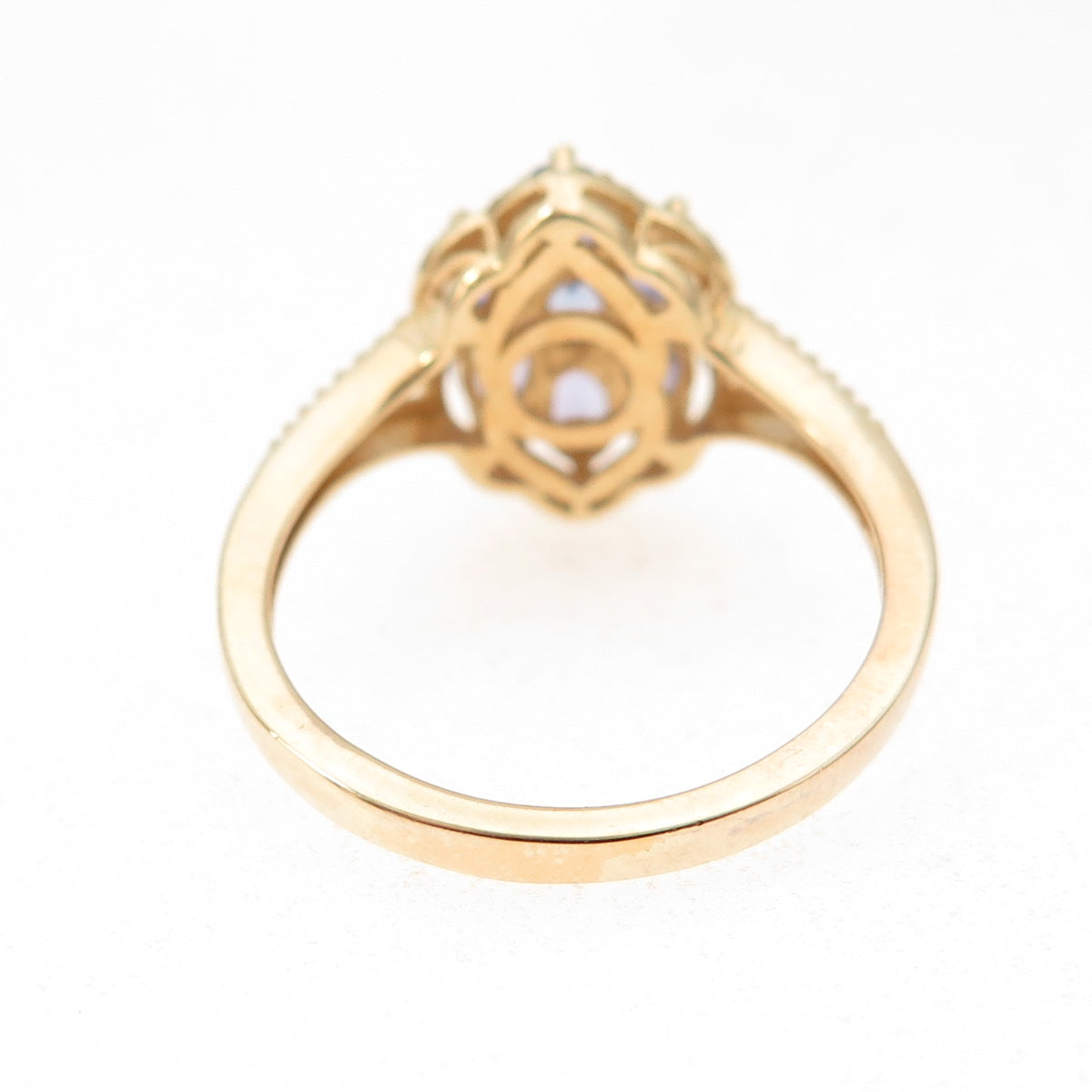 Chuck Clemency 925 Sterling Silver Gold Plated Real Tanzanite Ring Size 8.25