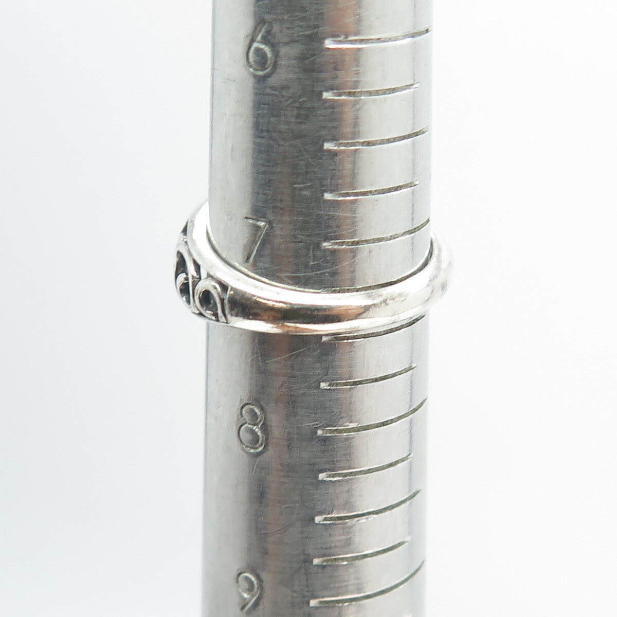 925 Sterling Silver Vintage Swirl Ring Size 7.5