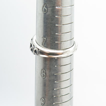 925 Sterling Silver Vintage Swirl Ring Size 7.5