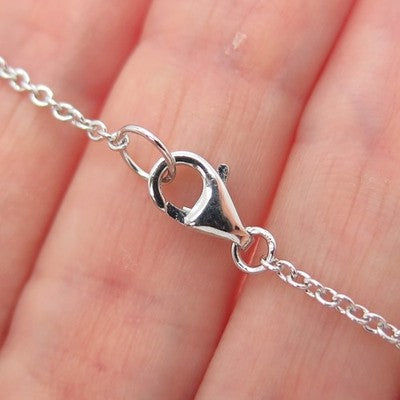 CLYDE DUNEIER CID 925 Sterling Real Diamond Sapphire Circle of Life Necklace 18"