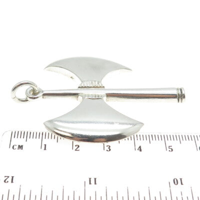 925 Sterling Silver Vintage Axe Large Pendant