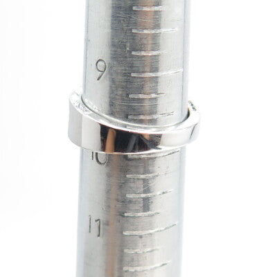 P. NINA 925 Sterling Silver 2-Tone Round-Cut Shaped C Z Ring Size 10