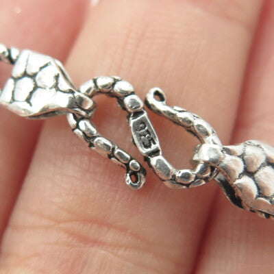 925 Sterling Silver Roped Curb Link Kali Bracelet 7.75"