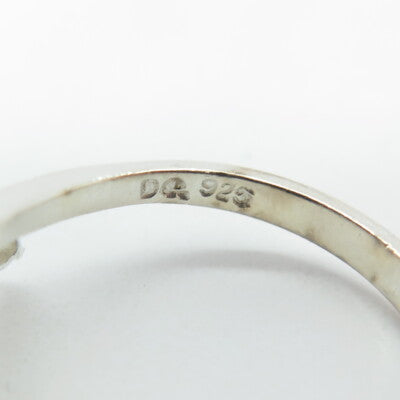 925 Sterling Silver Marquise-Cut Shaped C Z Ring Size 9