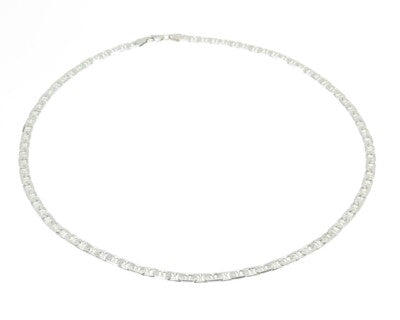 925 Sterling Silver Italy Anchor Mariner Chain Necklace 18"