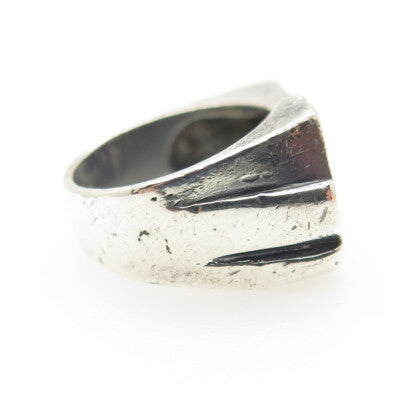 925 Sterling Silver Vintage "NAYA" Name Oxidized Ring Size 4