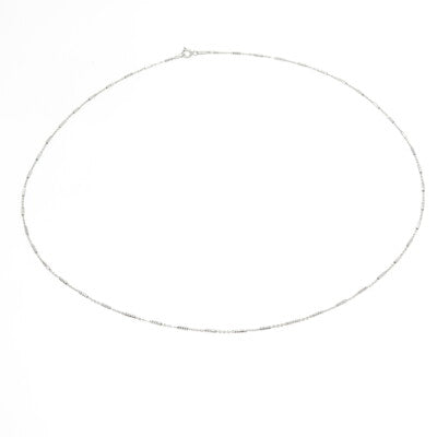 925 Sterling Silver Italy Figaro Diamond-Cut Bar Chain Necklace 20"