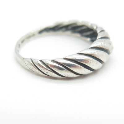 KABANA 925 Sterling Silver Vintage Twisted Ring Size 6