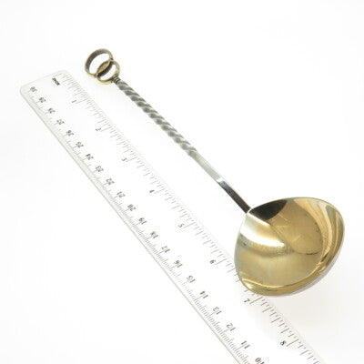916 Silver 2-Tone Antique European Twisted Handle Wedding Salad Spoon 8"