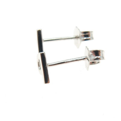 925 Sterling Silver Letter "B" Initial Stud Earrings