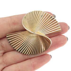 NAPIER 925 Sterling Silver Gold Plated Vintage Modernist Pin Brooch