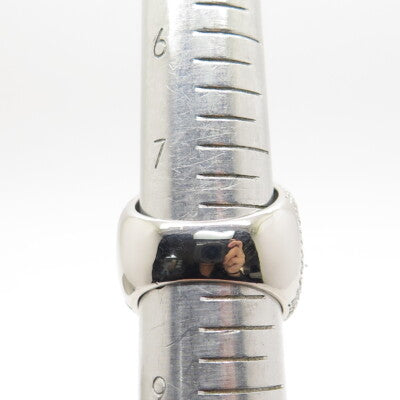 925 Sterling Silver Pave Multi-C Z Domed Ring Size 8.25