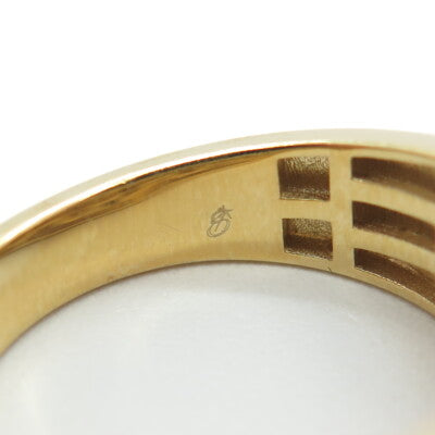 925 Sterling Silver Gold Plated Black C Z Ring Size 10