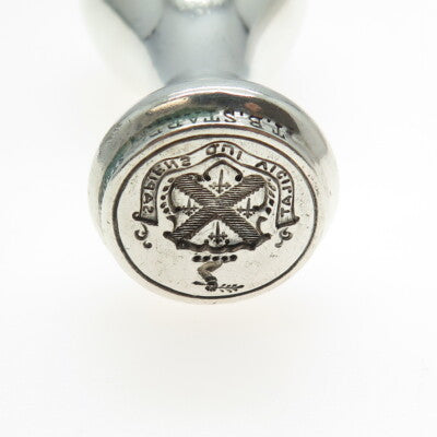 THEODORE B. STARR Sterling Antique "Sapiens Qui Vigilat" Coat of Arms Stamp #74