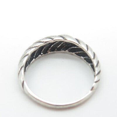 KABANA 925 Sterling Silver Vintage Twisted Ring Size 6