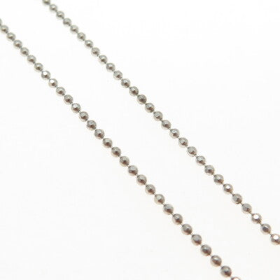 925 Sterling Silver Italy Ball Beaded Chain Necklace 18"