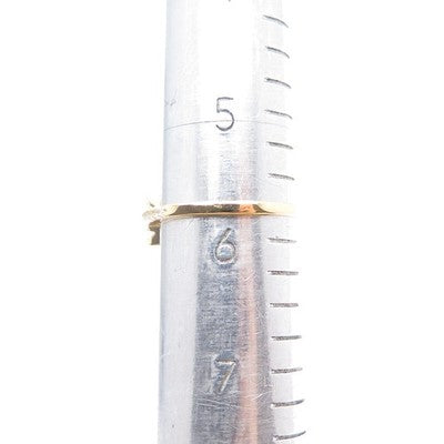 925 Sterling Silver Gold Plated Round-Cut C Z Cross Ring Size 5.75