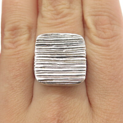 BARSE 925 Sterling Silver Vintage Textured Ring Size 7