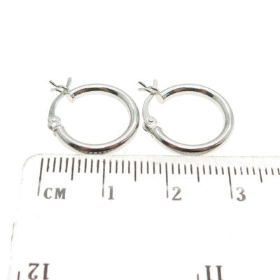 925 Sterling Silver Classic Hinged Hoop Earrings