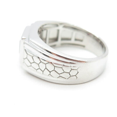 925 Sterling Silver MGW Real Diamond & Lab-Created Pink Sapphire Ring Size 10