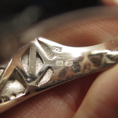 925 Sterling Silver Pave C Z Domed Ring Size 10.25