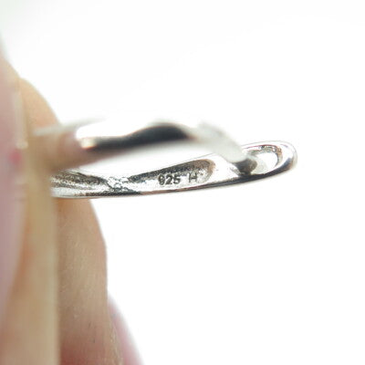 925 Sterling Silver White & Blue C Z Heart Dangling Earrings