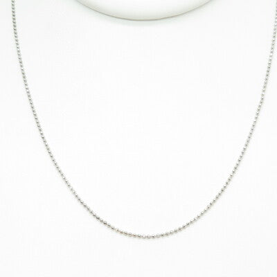 925 Sterling Silver Italy Ball Beaded Chain Necklace 18"