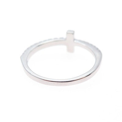 925 Sterling Silver Round-Cut C Z Cross Ring Size 5.75