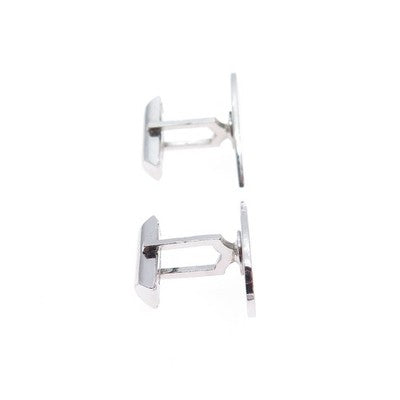 925 Sterling Silver Vintage Modernist Teardrop Cufflinks Pat. 2472958