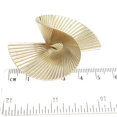 NAPIER 925 Sterling Silver Gold Plated Vintage Modernist Pin Brooch