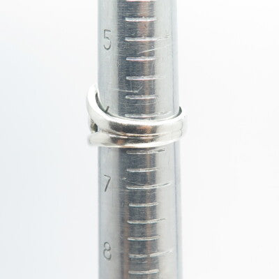 925 Sterling Silver Vintage Loop Modernist Ring Size 6.5