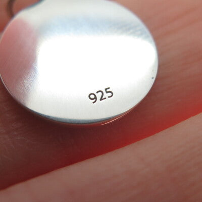 925 Sterling Silver Blue Enamel Aries Zodiac Sign Minimalist Round Charm Pendant