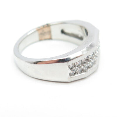 P. NINA 925 Sterling Silver 2-Tone Multi-C Z Ring Size 10