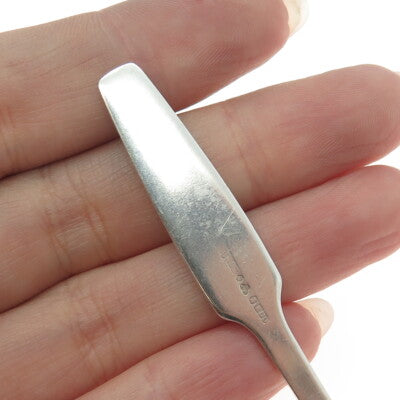 C.G. HALLBERG 925 Sterling Silver Vintage Sweden Enamel Royal Crown Coffee Spoon