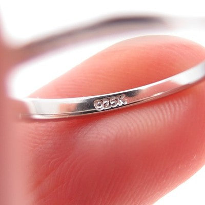 925 Sterling Silver Round-Cut C Z Cross Ring Size 5.75