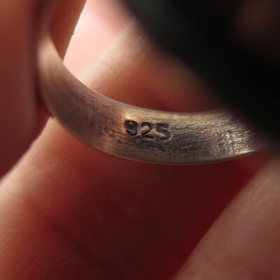 925 Sterling Silver Vintage Real Tiger Eye Gemstone Ring Size 3.75