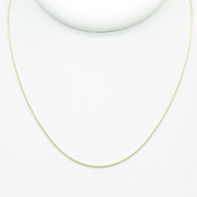 925 Sterling Silver Gold Plated Italy Cable Chain Necklace 18-19"