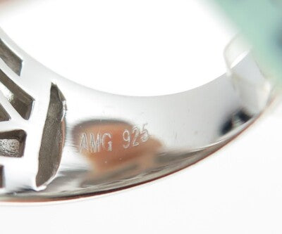 925 Sterling Silver Pave C Z Domed Ring Size 8