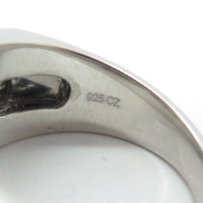 925 Sterling Silver Round-Cut Shaped C Z Ring Size 10