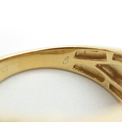 925 Sterling Silver Gold Plated Pave C Z Ring Size 10