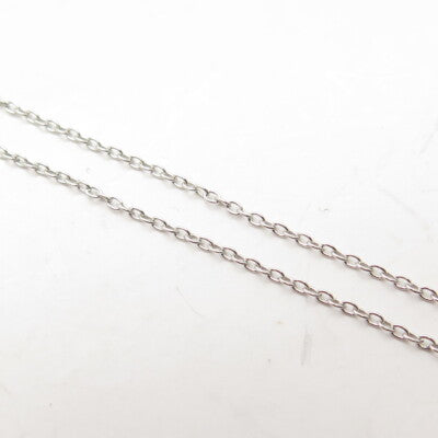 925 Sterling Silver Real Citrine Gemstone Pendant Rolo Chain Necklace 18"