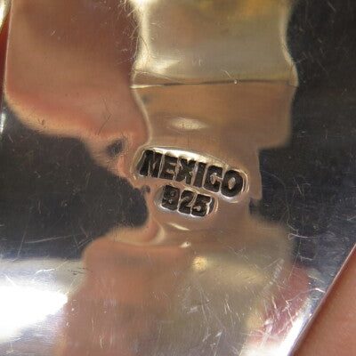 925 Sterling Silver Vintage Mexico Granulated Bypass Solid 72.2g Bracelet 6.5"