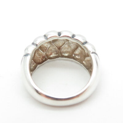 925 Sterling Silver Vintage Puffy Ring Size 7.5