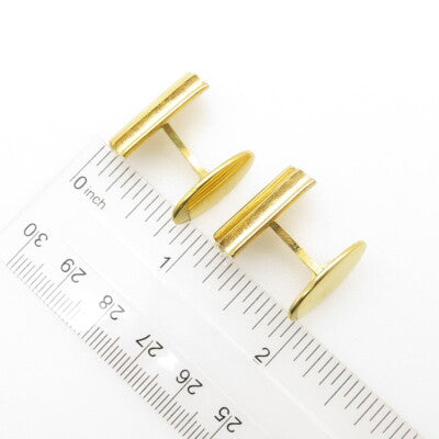 J. MEC 925S Sterling Silver Gold Plated Vintage Scandinavian Modernist Cufflinks