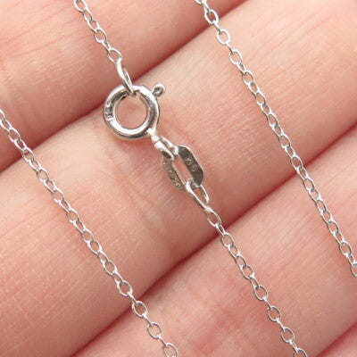 925 Sterling Silver Italy Real Diamond & Red Garnet Gem Butterfly Necklace 18"