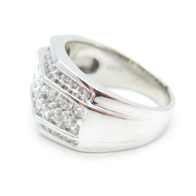 925 Sterling Silver Round-Cut Shaped C Z Ring Size 10