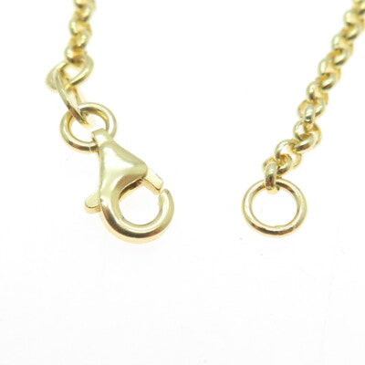 925 Sterling Gold Plated Elephant Turtle Shark Butterfly & Flower Bracelet 7"