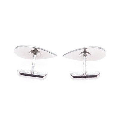 925 Sterling Silver Vintage Modernist Teardrop Cufflinks Pat. 2472958