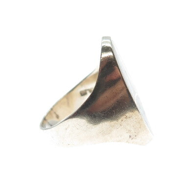 Old Pawn 925 Sterling Silver Vintage Southwestern Turquoise Inlay Ring Size 8.5